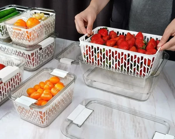 باکس یخچالی میوه و سبزیجات ، باکس نگهداری میوه و سبزی برای یخچال چنس و کیفیت عالی